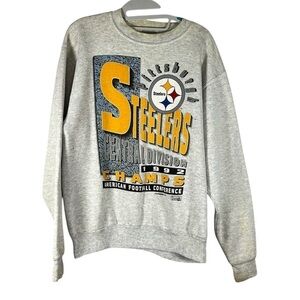 1993 Pittsburgh Steelers Oneita Vtg Crewneck Sweatshirt large Gray Nfl USA
